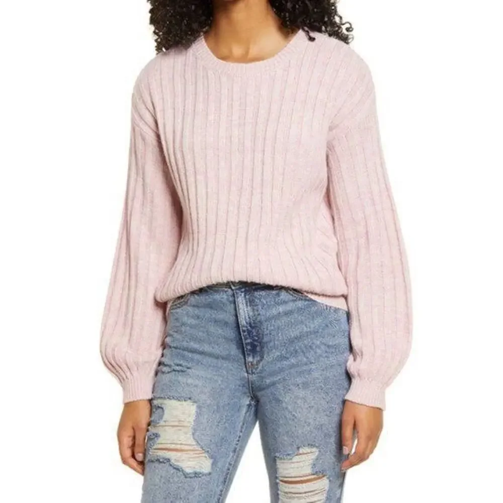 BLANK NYC HEATHER RIBBED CREWNECK‎ SWEATER Size XS New wit Tags